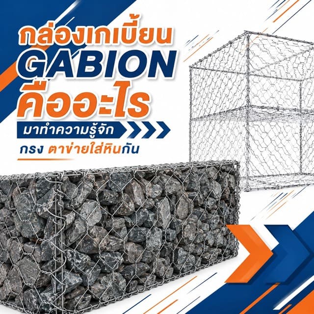 กล่องเกเบี้ยน GABION คืออะไร? มาทำความรู้จักกรงตาข่ายใส่หินกัน