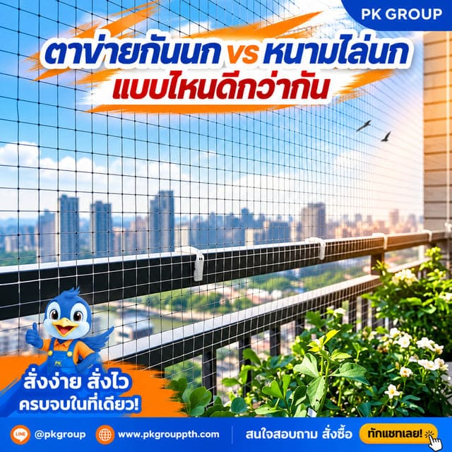 เจาะลึกข้อดี-ข้อเสียของตาข่ายกันนก เจาะลึกข้อดี-ข้อเสียของตาข่ายกันนก